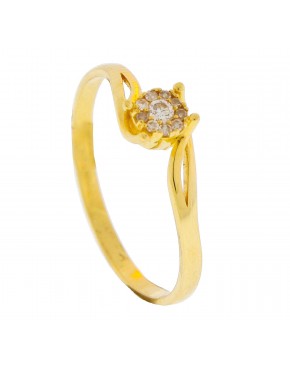 Anel solitário flor - 0027032 Anel solitário flor - 0027032